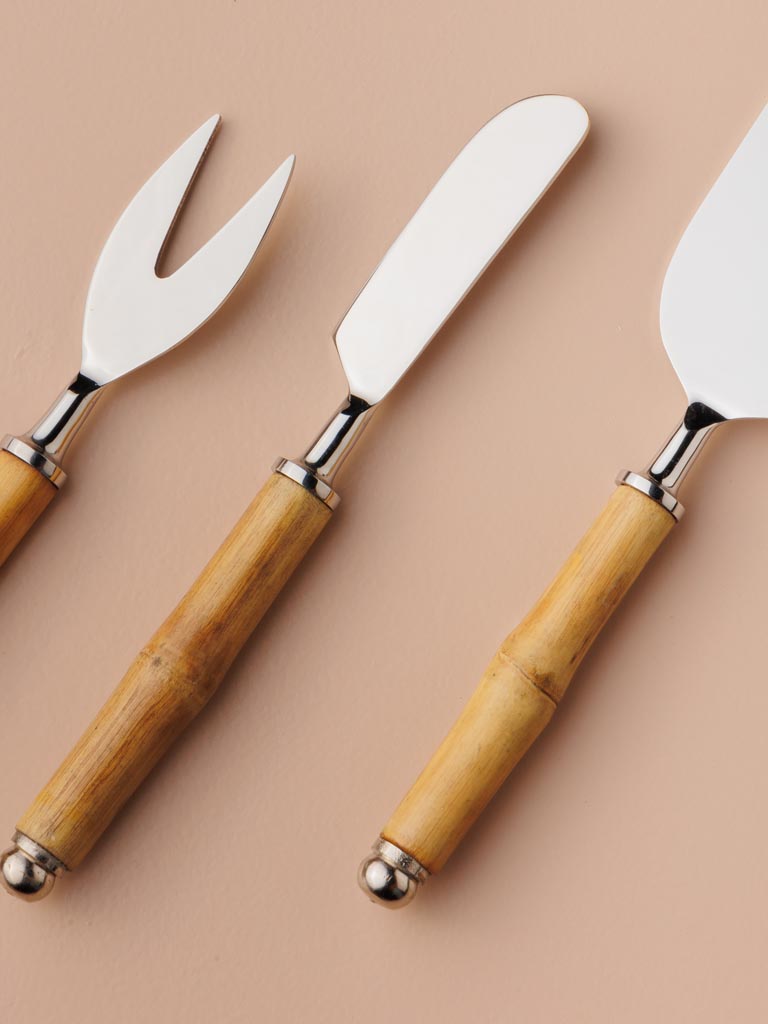 S/3 cheese serving bamboo handles - 4