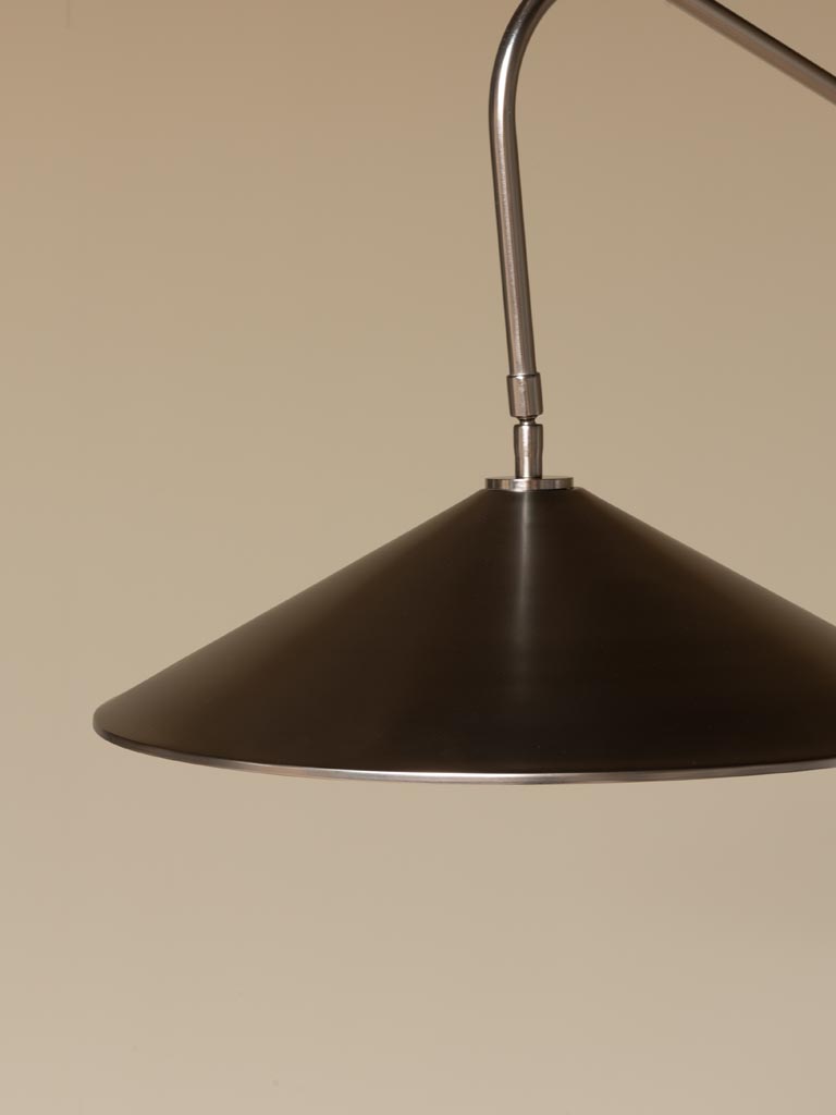 Lampe sur pied base carrée travertin Kromis - 2