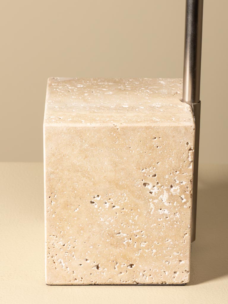 Lamp square travertine base Kromis - 5