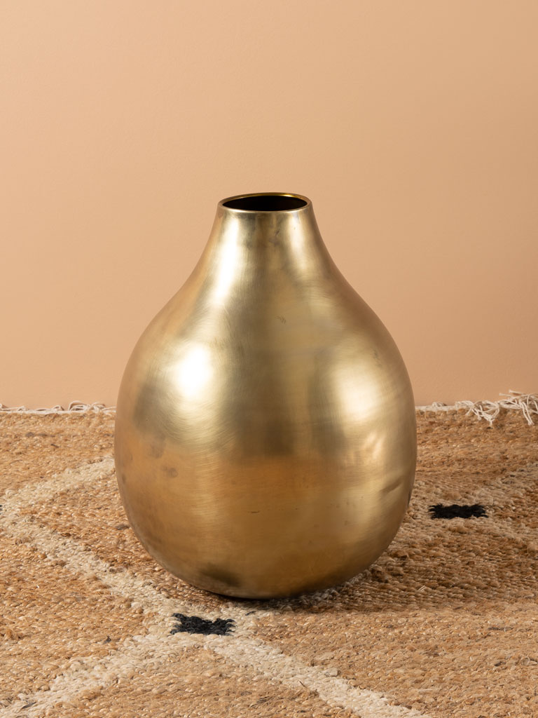 Large brass patina vase - 1