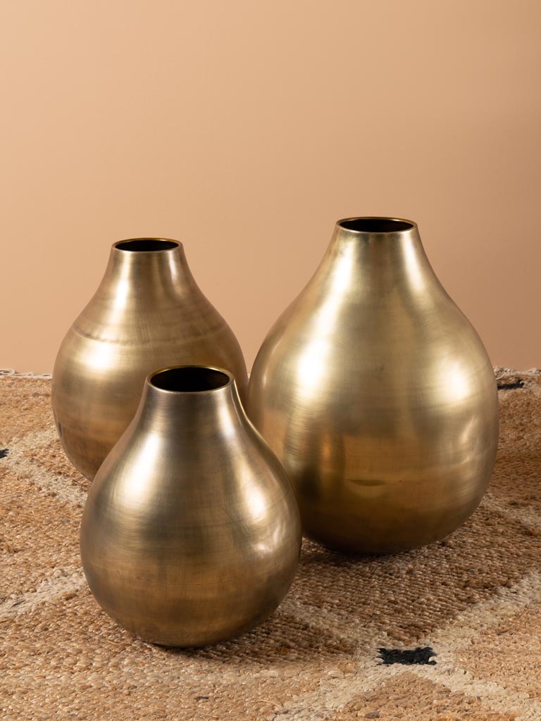 Large brass patina vase - 3