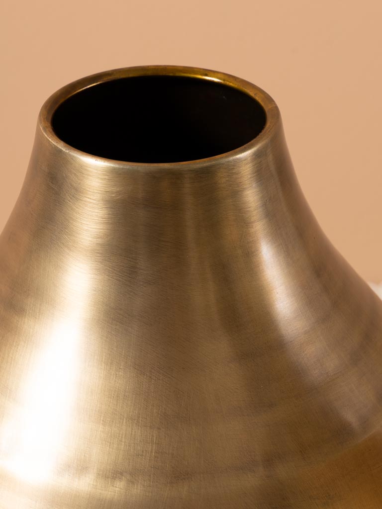 Large brass patina vase - 4