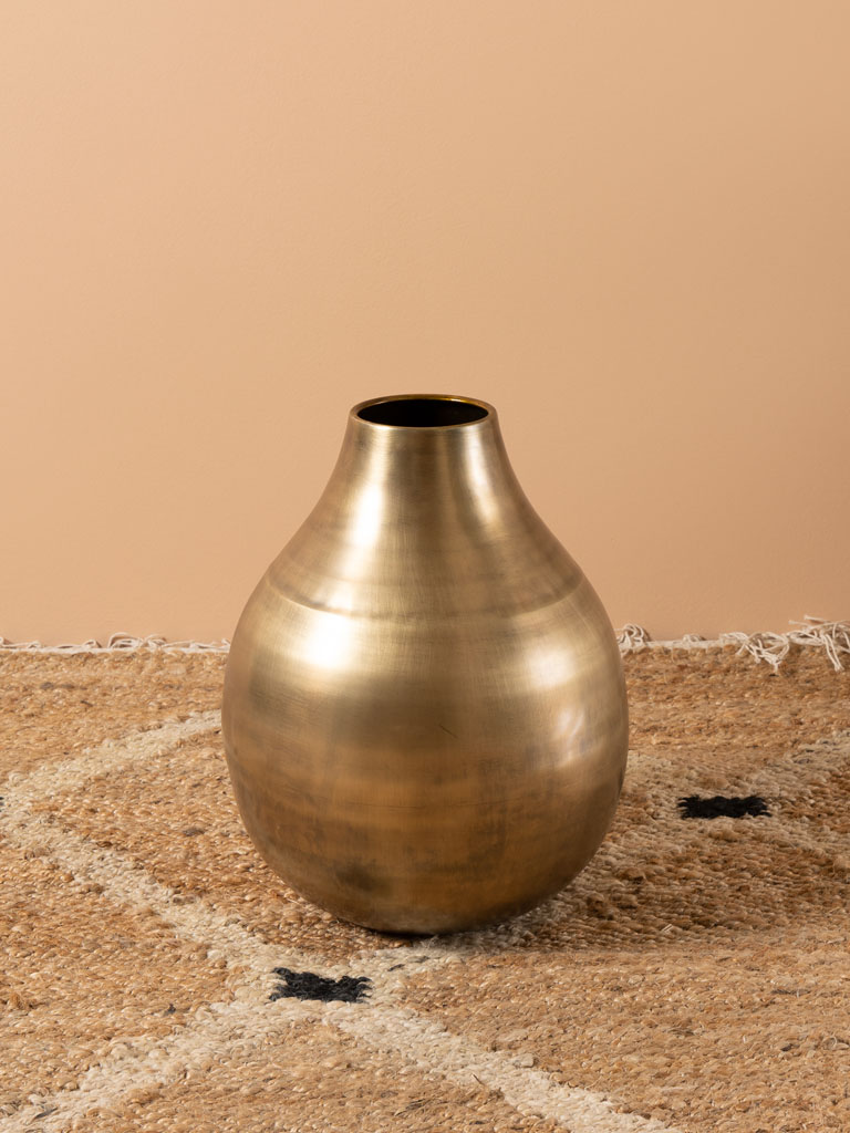 Medium brass patina vase - 1