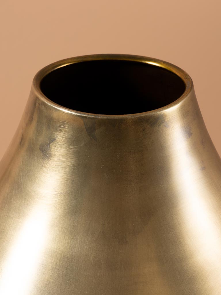 Medium brass patina vase - 3