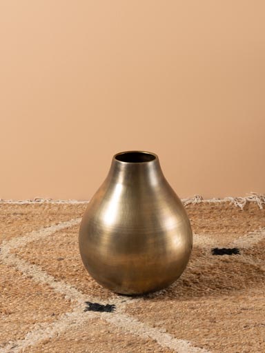 Small brass patina vase