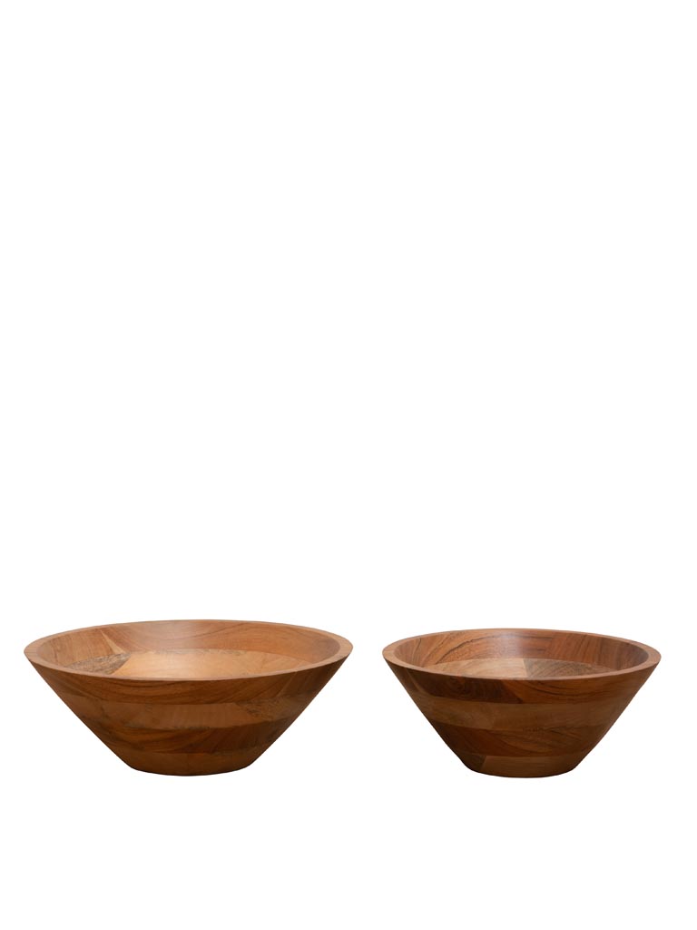 S/2 mix wood salad bowls - 3