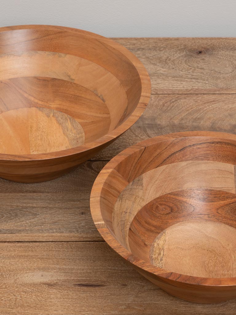 S/2 mix wood salad bowls - 4