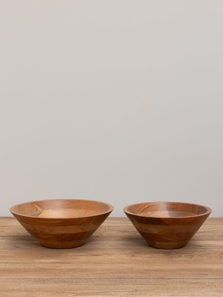 S/2 mix wood salad bowls - 6