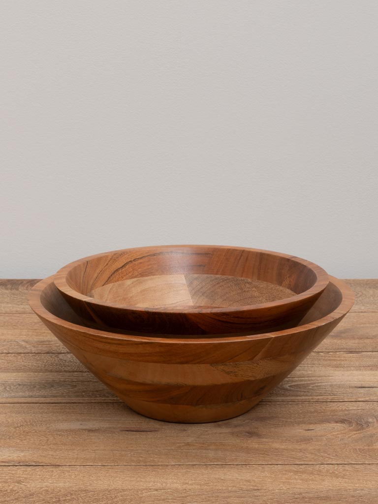 S/2 mix wood salad bowls - 5