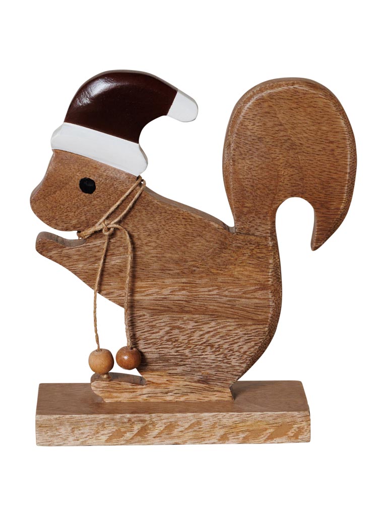 Xmas squirrel on wooden base - 2