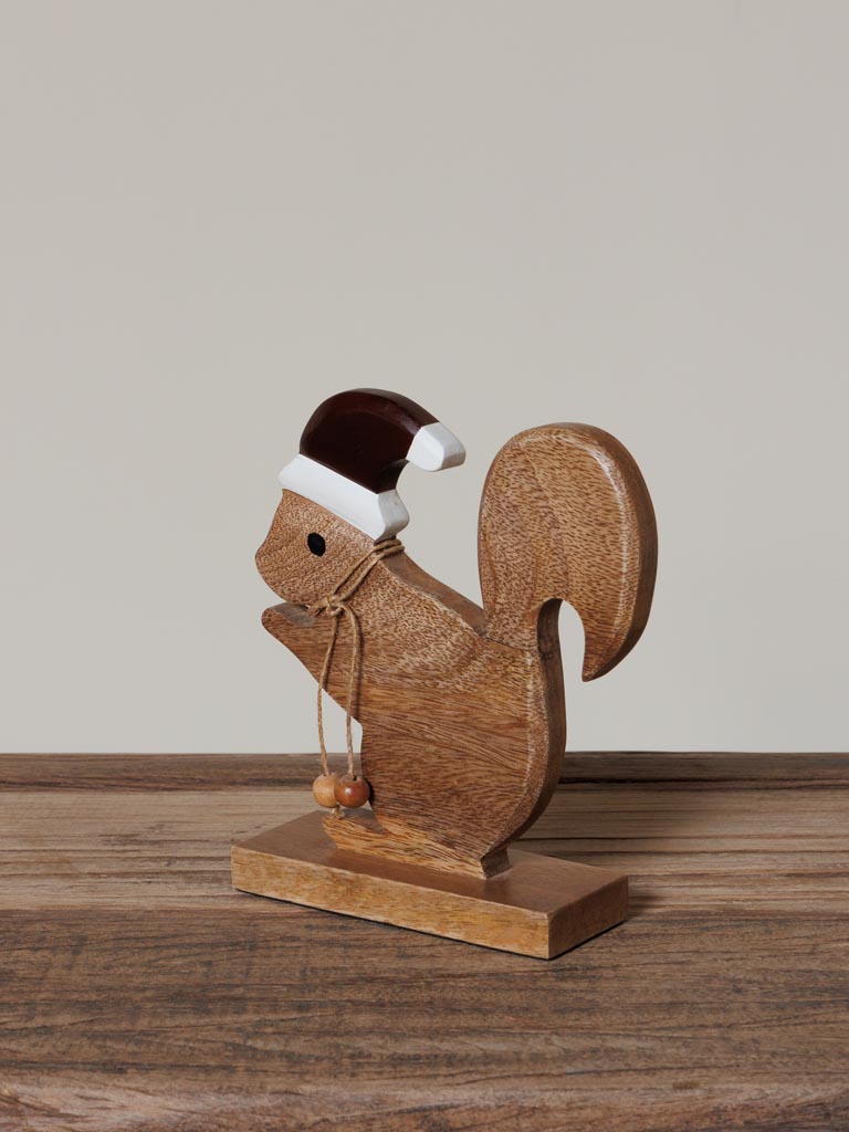 Xmas squirrel on wooden base - 3