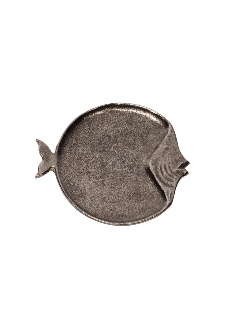 Round metal fish dish - 2