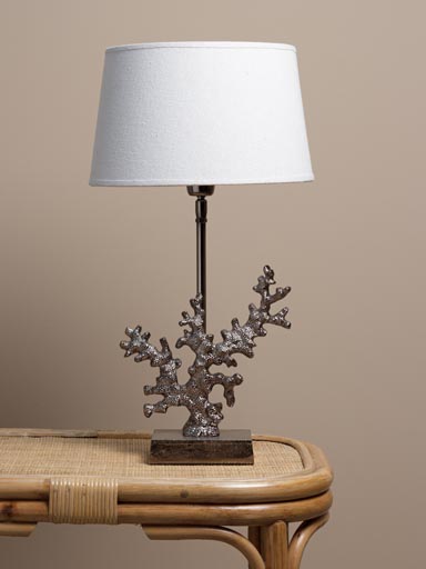 Table lamp aluminium coral (30) classic shade (Lampshade included)