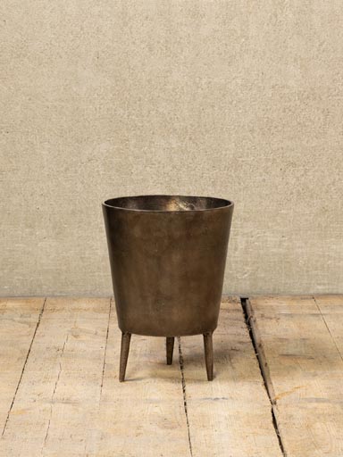 Wine bucket on stand antique silver