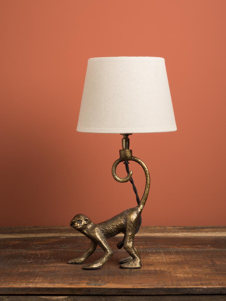 Lamp golden monkey high tail (20) classic shade (Lampshade included) - 1