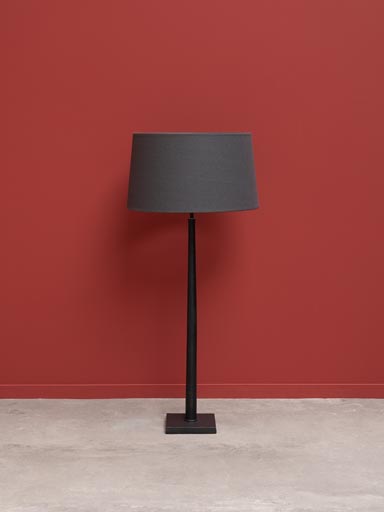 Black thin lamp square base (45) classic shade (Lampshade included)