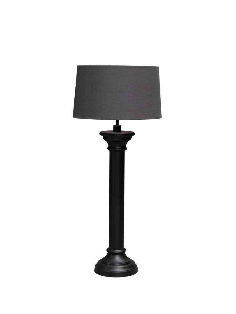 Lampe haute cylindre noir (45) A/J classique (Abat-jour inclus) - 2