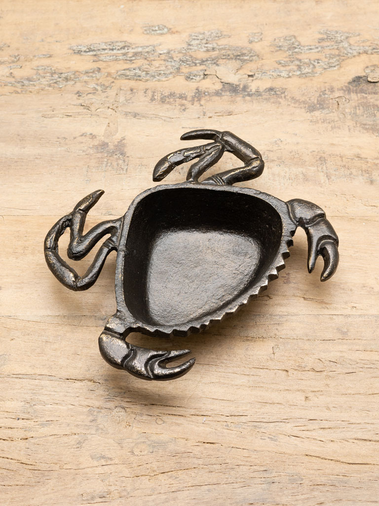 Crab trinket tray antique bronze - 1