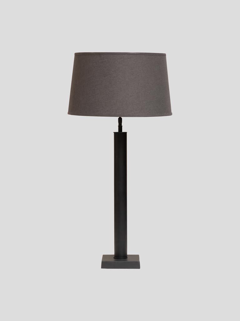 Black lamp with square base (Lampshade included) - 1