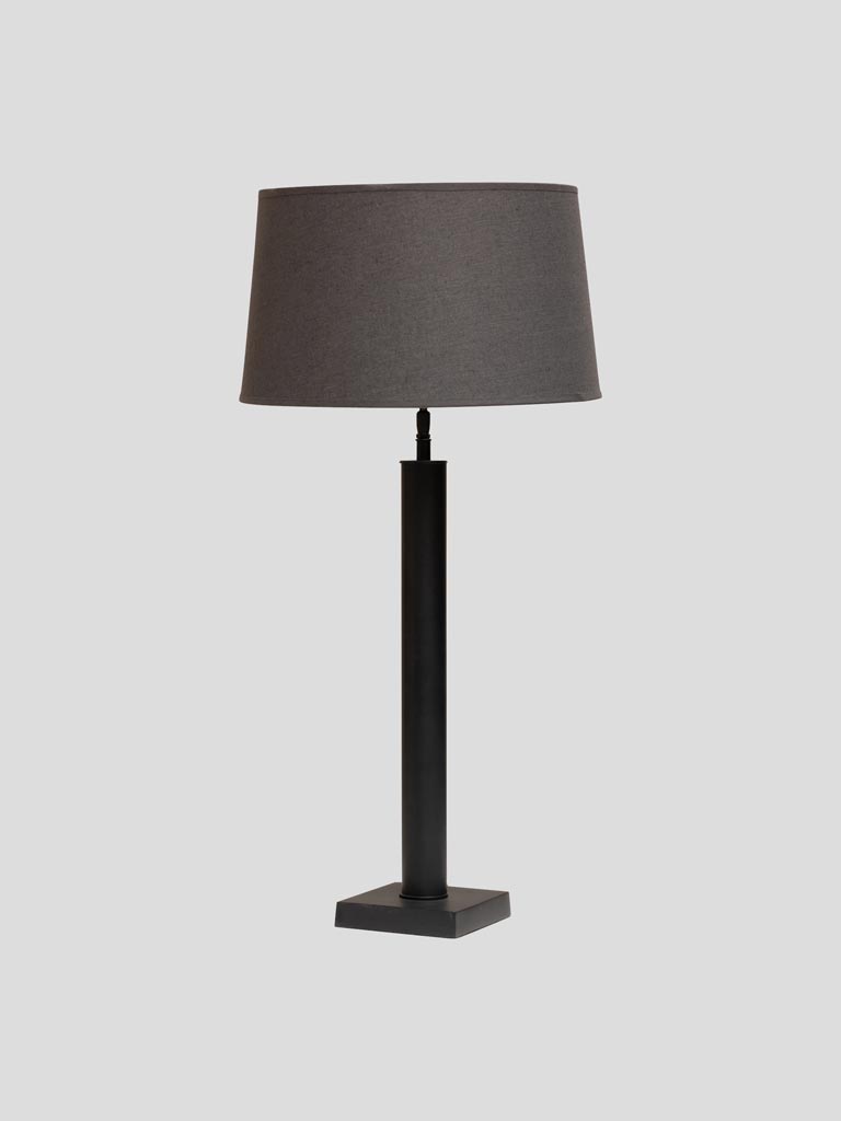 Black lamp with square base (Lampshade included) - 2