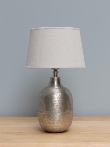 Lamp with hammered base (25) classic shade (Lampshade included)