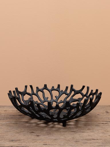Black coral aluminium basket