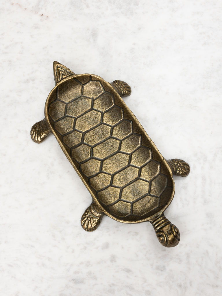 Golden turtle trinket tray - 1