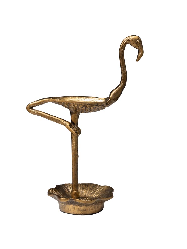 Small trinket tray golden flamingo - 2