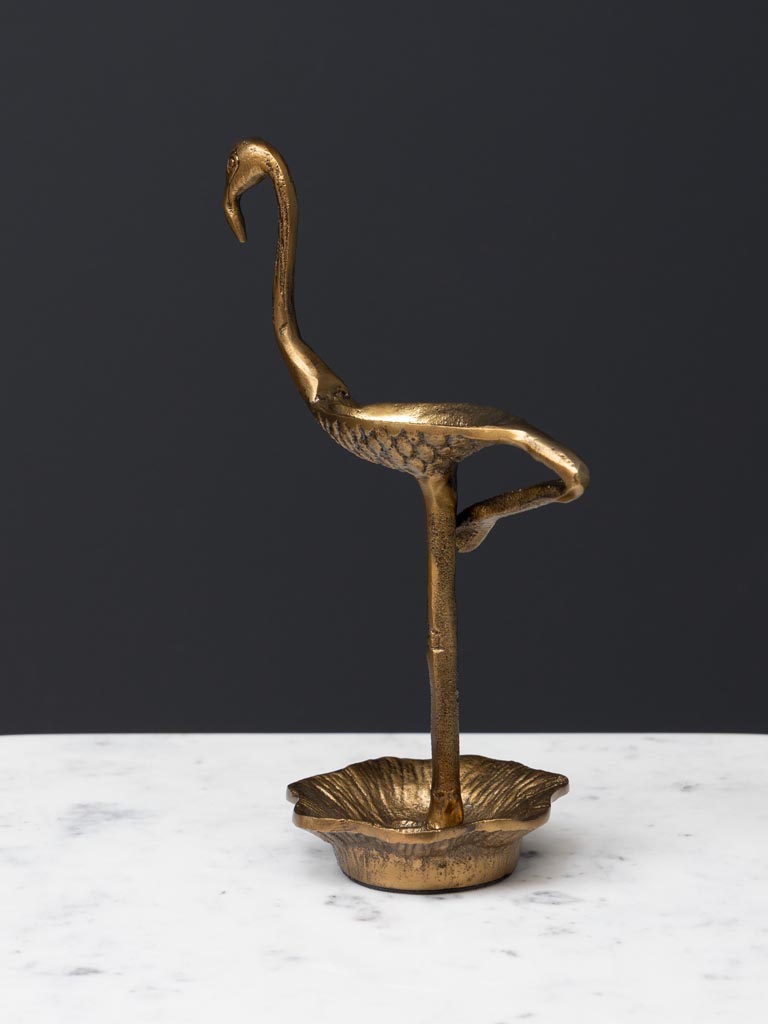 Small trinket tray golden flamingo - 5