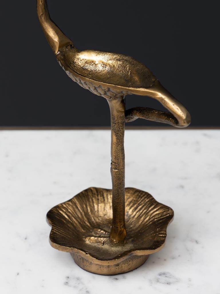 Small trinket tray golden flamingo - 4