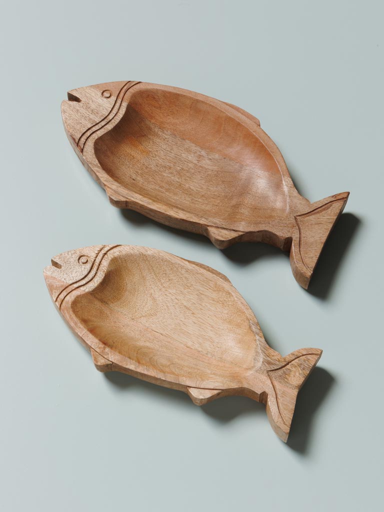 Fish dish in wood - 4