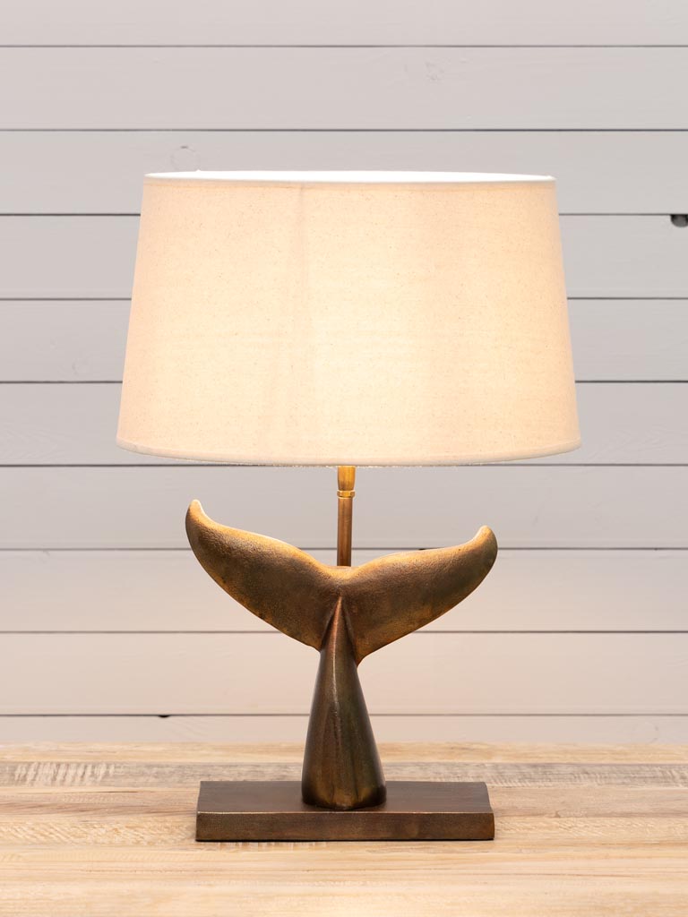 Table lamp whale tail (Lampshade included) - 3