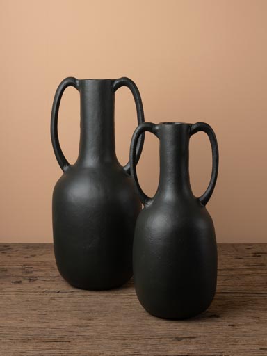 S/2 Amphora deco vase for dried flowers