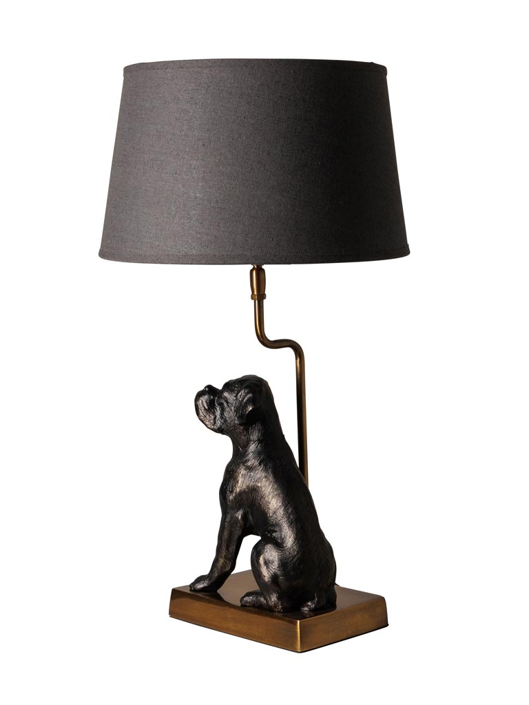 Lampe chien base or - 2
