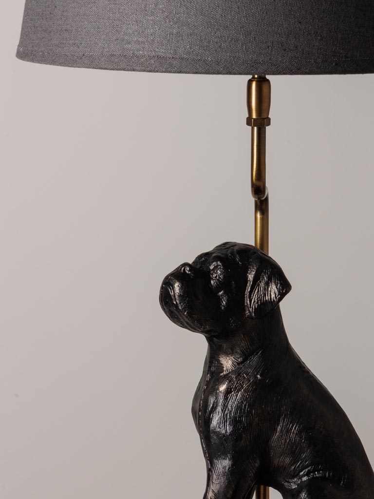 Lampe chien base or - 3