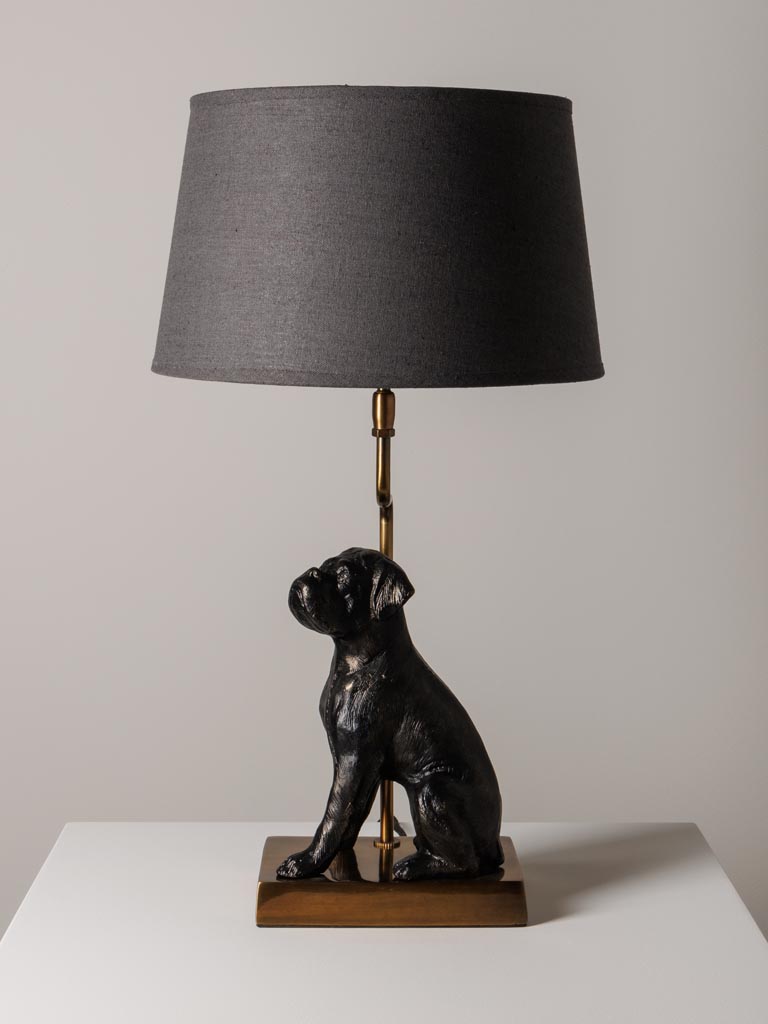 Lampe chien base or - 5