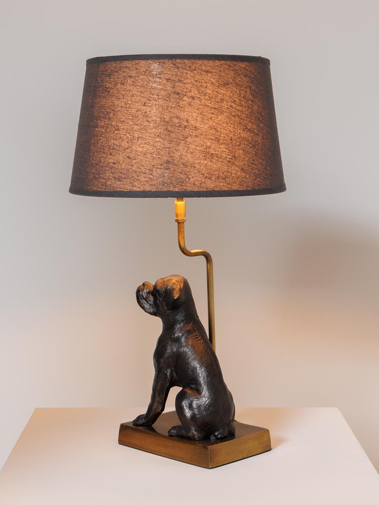 Lampe chien base or - 4