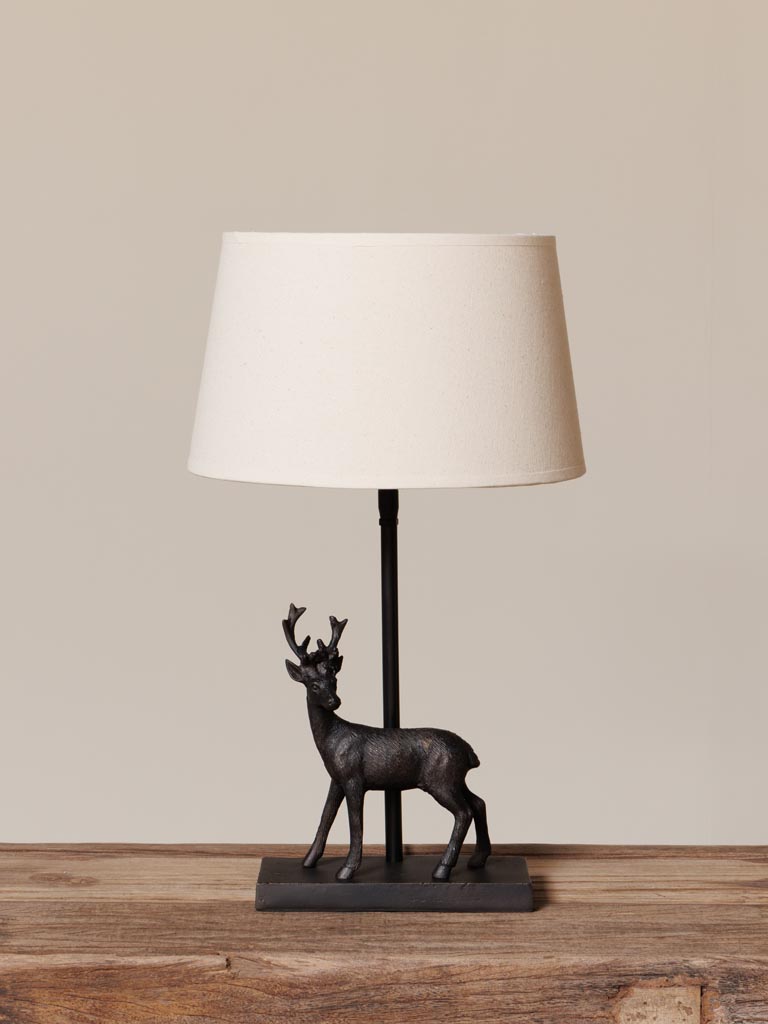 Table lamp bronze deer - 1