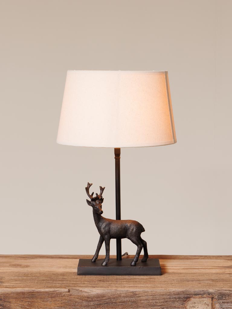 Table lamp bronze deer - 3