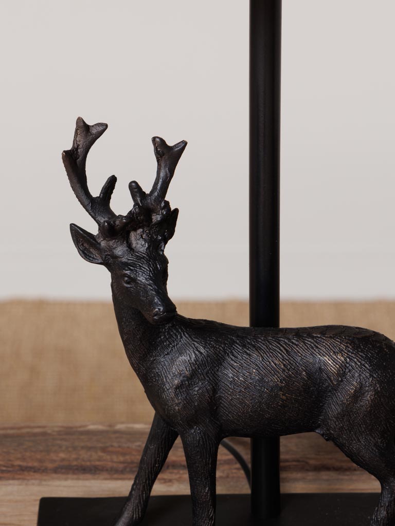 Table lamp bronze deer - 4
