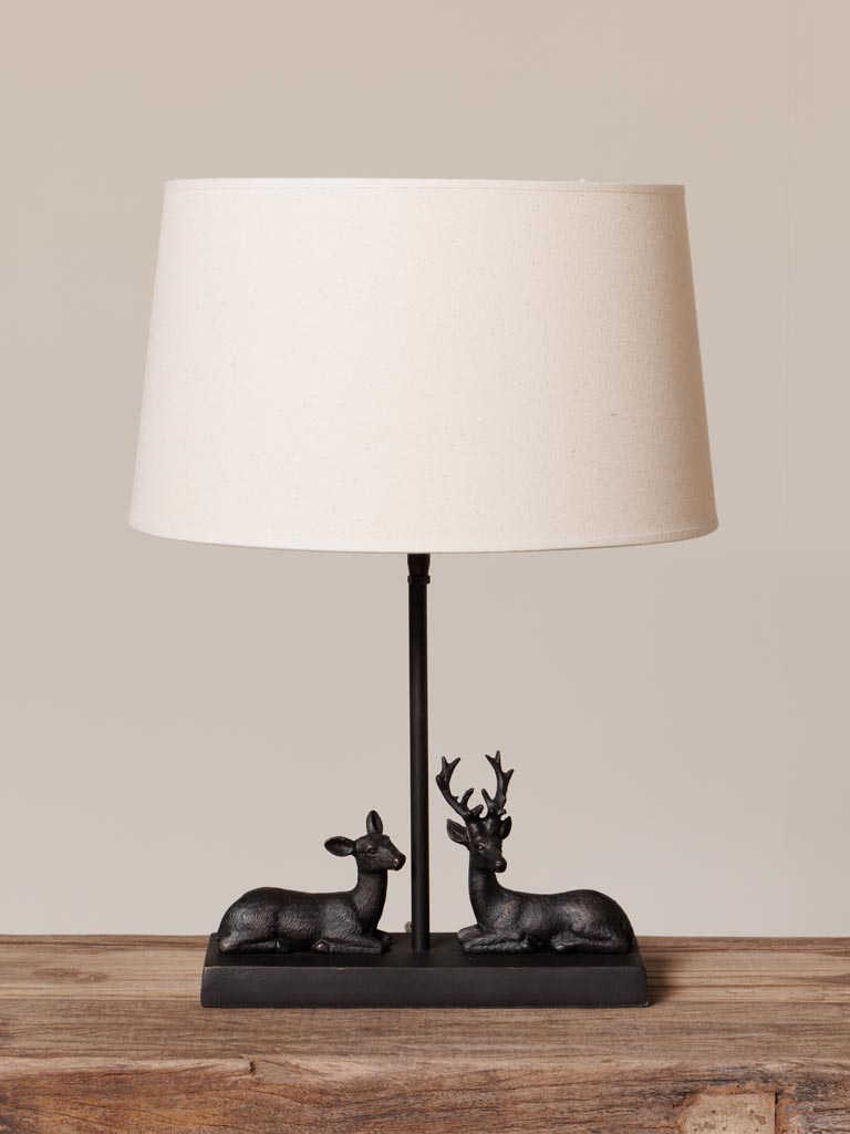Table lamp deer and hind lying - 1
