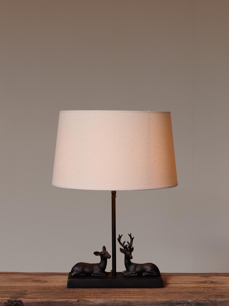 Table lamp deer and hind lying - 3