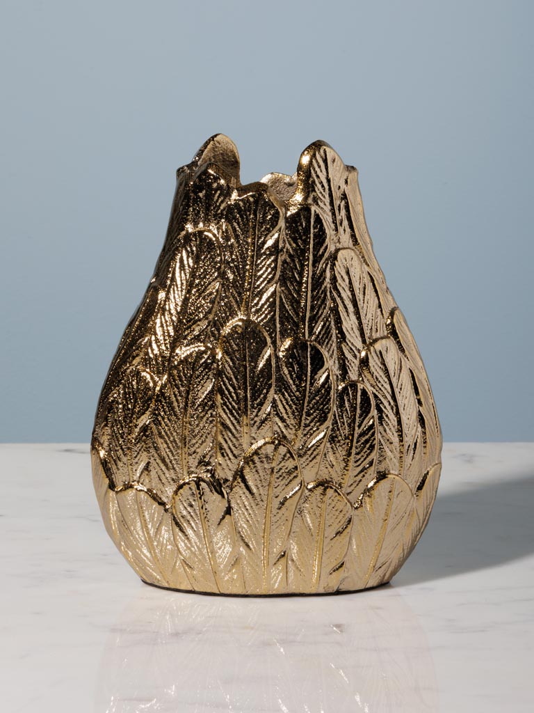 Small golden vase Plumage - 5