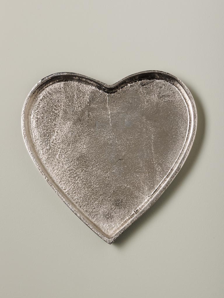 Small silver heart dish - 1