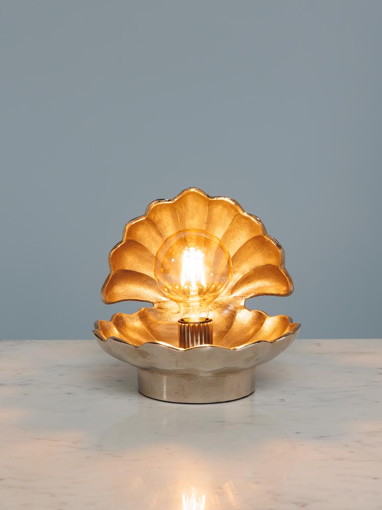 Silver table lamp shell Triton - 5