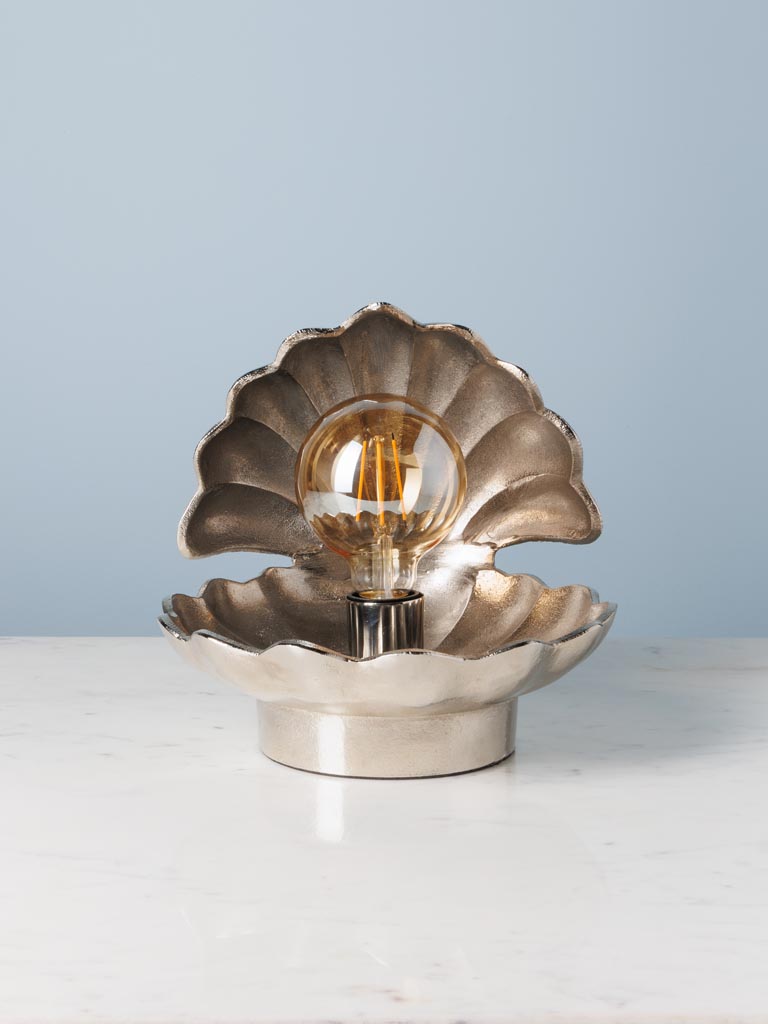 Silver table lamp shell Triton - 4