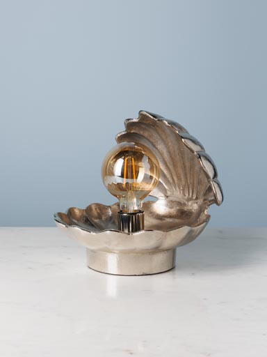 Silver table lamp shell Triton
