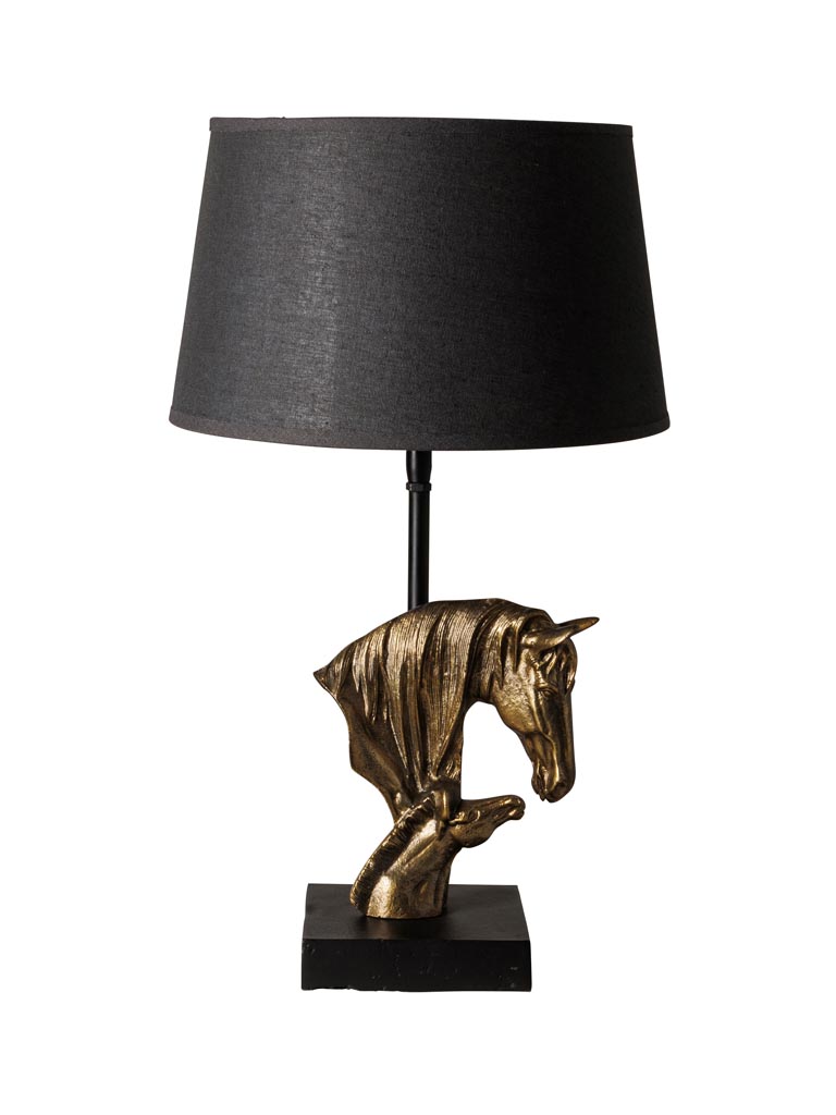 Table lamp golden horse breeding - 2