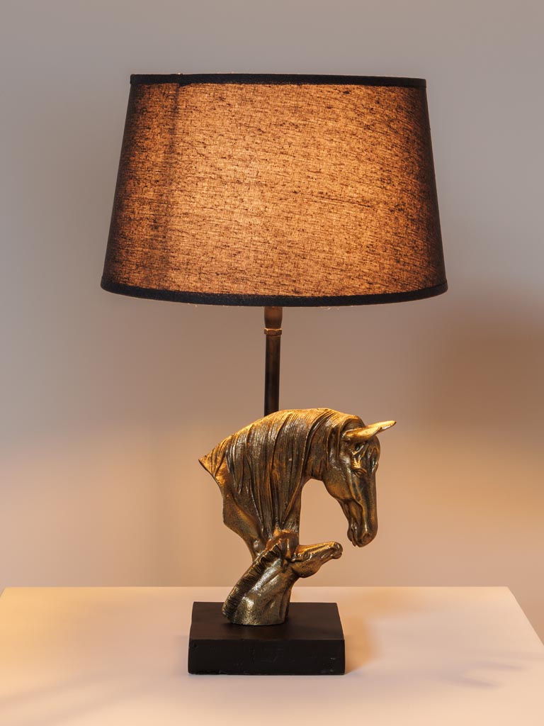 Table lamp golden horse breeding - 4