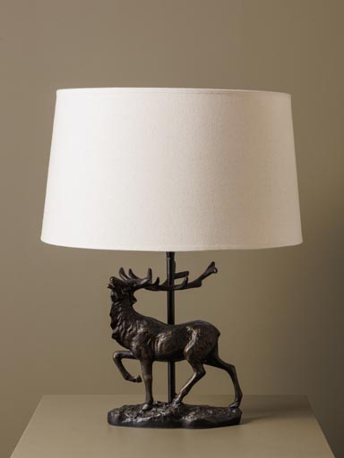 Table lamp sculpted deer